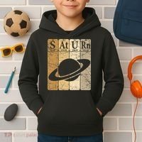 Saturn Periodic Table Elements Saturn Planet Space Nerd Kids Hoodie thumb 2