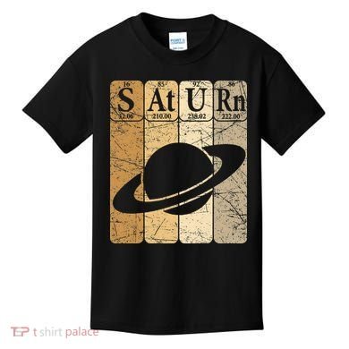 Saturn Periodic Table Elements Saturn Planet Space Nerd Kids T-Shirt