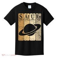Saturn Periodic Table Elements Saturn Planet Space Nerd Kids T-Shirt thumb 0