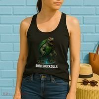 Shellshockzilla Parody Turtle Women's Tank Top thumb 2