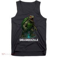 Shellshockzilla Parody Turtle Tank Top thumb 0