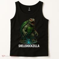 Shellshockzilla Parody Turtle Tank Top thumb 2