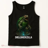 Shellshockzilla Parody Turtle Tank Top thumb 2