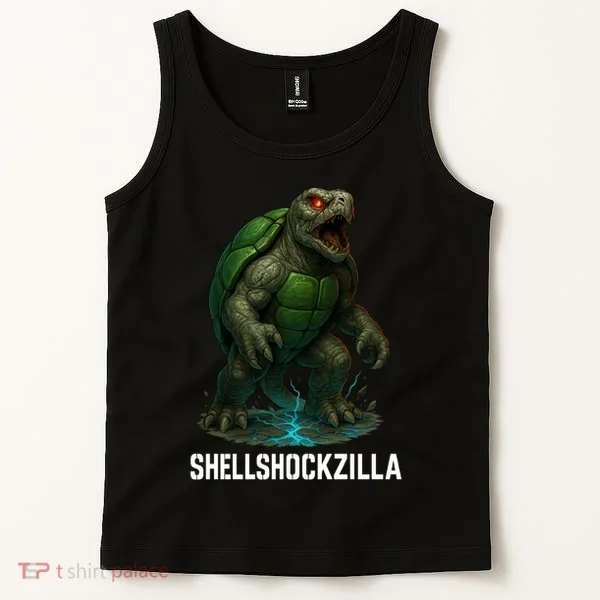 Shellshockzilla Parody Turtle Tank Top