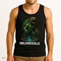 Shellshockzilla Parody Turtle Tank Top thumb 3