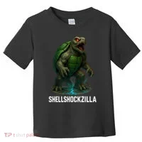 Shellshockzilla Parody Turtle Toddler T-Shirt thumb 0
