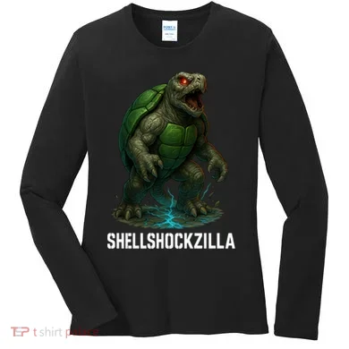 Shellshockzilla Parody Turtle Women's Long Sleeve Shirt