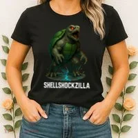 Shellshockzilla Parody Turtle Women's T-Shirt thumb 2