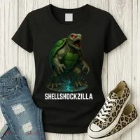 Shellshockzilla Parody Turtle Women's T-Shirt thumb 3