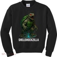 Shellshockzilla Parody Turtle Kids Sweatshirt thumb 0