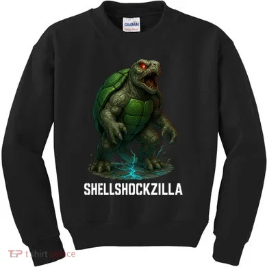 Shellshockzilla Parody Turtle Kids Sweatshirt