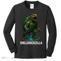 Shellshockzilla Parody Turtle Kids Long Sleeve Shirt thumb 0