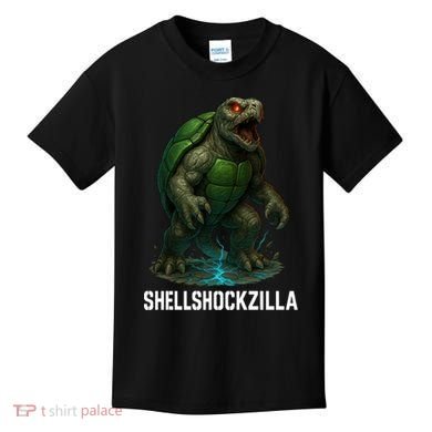 Shellshockzilla Parody Turtle Kids T-Shirt