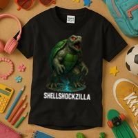 Shellshockzilla Parody Turtle Kids T-Shirt thumb 3