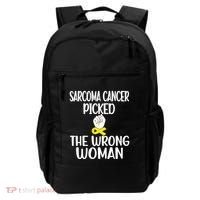 Sarcoma Picked The Wrong Sarcoma Cancer Survivor Cute Gift Backpack thumb 0