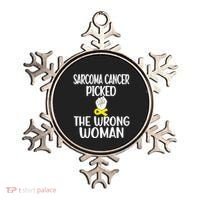 Sarcoma Picked The Wrong Sarcoma Cancer Survivor Cute Gift Ornament thumb 0