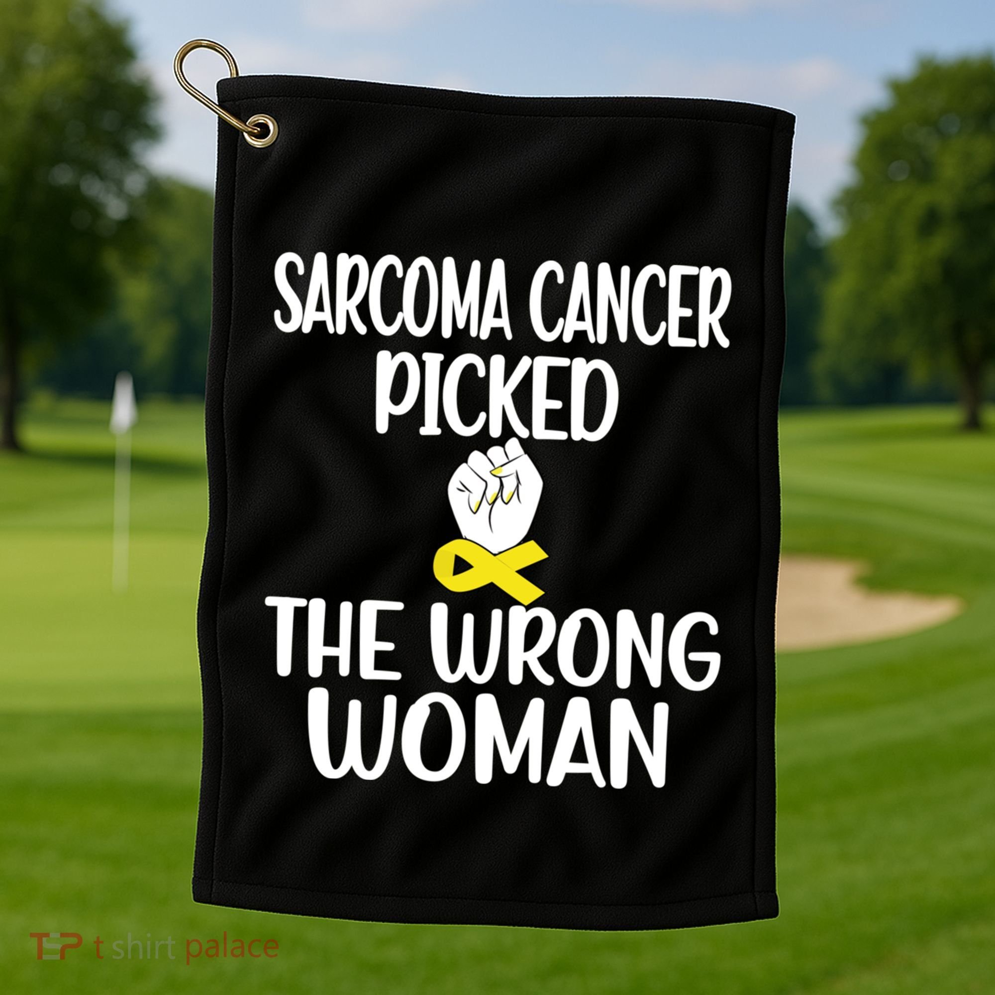 Sarcoma Picked The Wrong Sarcoma Cancer Survivor Cute Gift Golf Towel