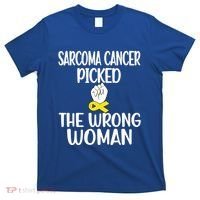 Sarcoma Picked The Wrong Sarcoma Cancer Survivor Cute Gift T-Shirt thumb 0