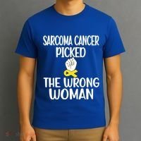 Sarcoma Picked The Wrong Sarcoma Cancer Survivor Cute Gift T-Shirt thumb 3