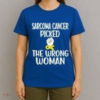 Sarcoma Picked The Wrong Sarcoma Cancer Survivor Cute Gift T-Shirt thumb 4
