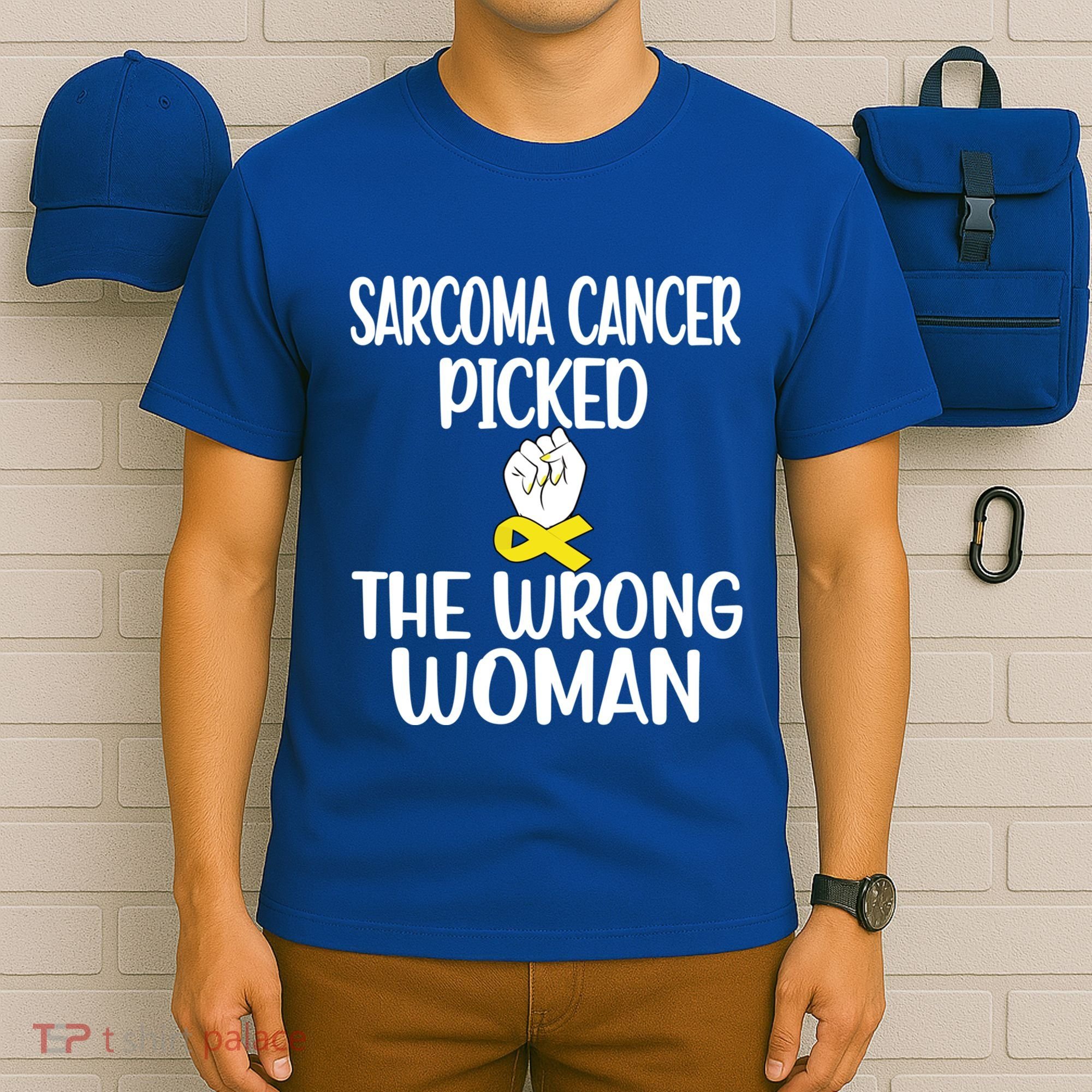 Sarcoma Picked The Wrong Sarcoma Cancer Survivor Cute Gift T-Shirt