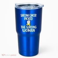 Sarcoma Picked The Wrong Sarcoma Cancer Survivor Cute Gift Tumbler thumb 0