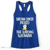 Sarcoma Picked The Wrong Sarcoma Cancer Survivor Cute Gift Women's Tank Top thumb 0