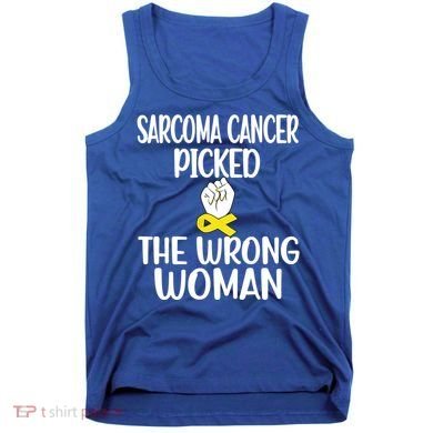 Sarcoma Picked The Wrong Sarcoma Cancer Survivor Cute Gift Tank Top