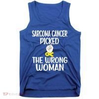 Sarcoma Picked The Wrong Sarcoma Cancer Survivor Cute Gift Tank Top thumb 0