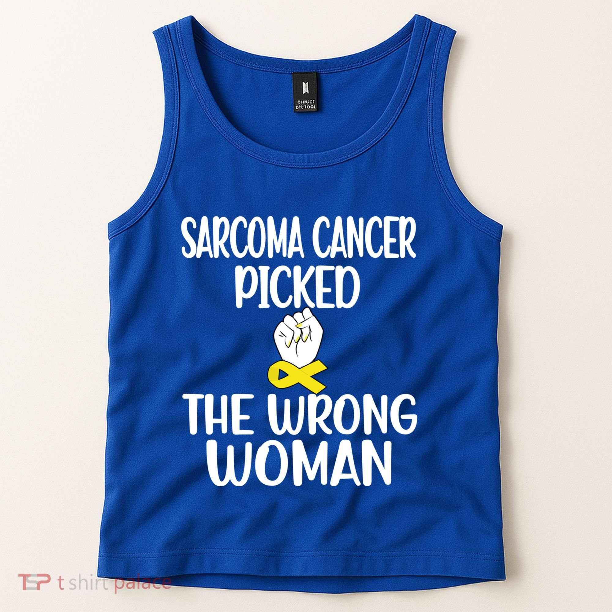 Sarcoma Picked The Wrong Sarcoma Cancer Survivor Cute Gift Tank Top