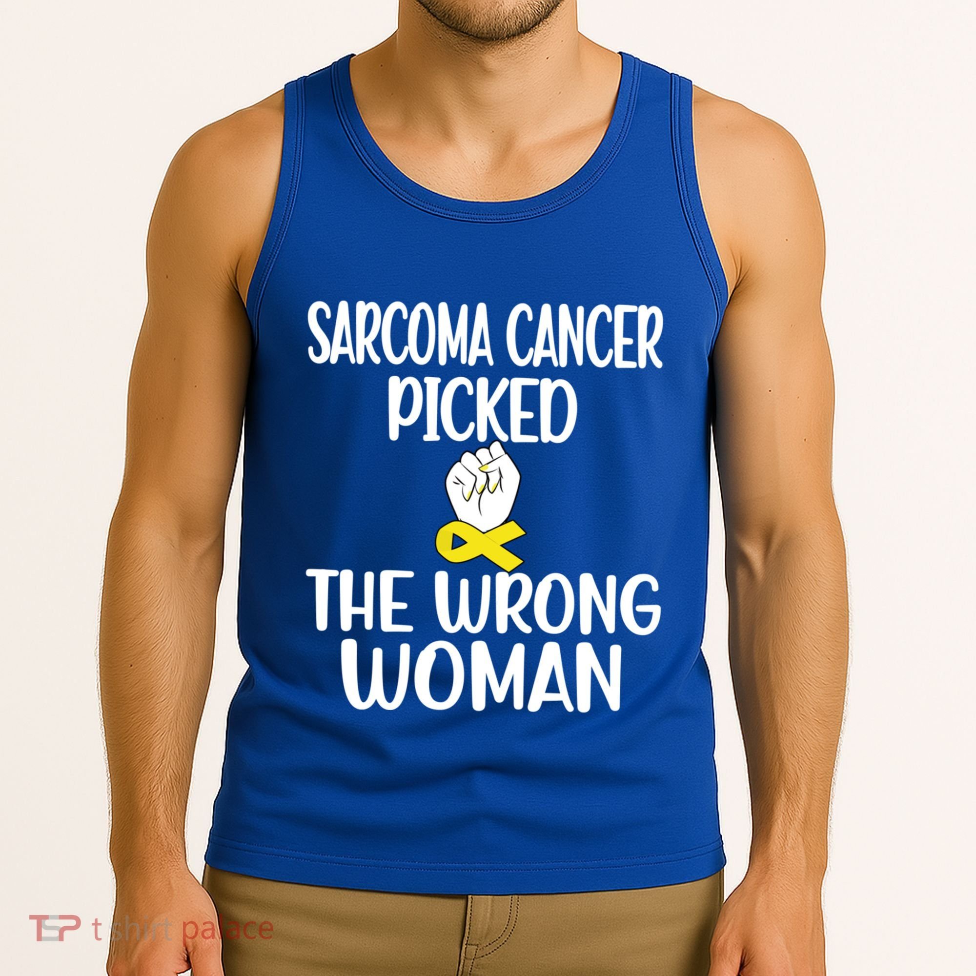 Sarcoma Picked The Wrong Sarcoma Cancer Survivor Cute Gift Tank Top