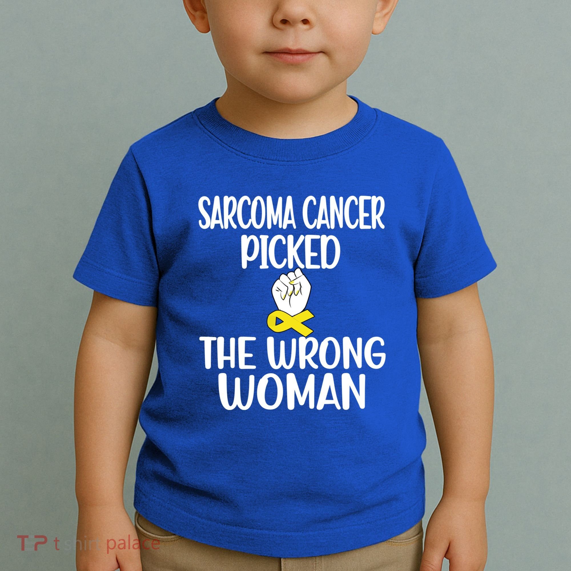 Sarcoma Picked The Wrong Sarcoma Cancer Survivor Cute Gift Toddler T-Shirt