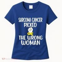 Sarcoma Picked The Wrong Sarcoma Cancer Survivor Cute Gift Women's T-Shirt thumb 0