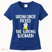 Sarcoma Picked The Wrong Sarcoma Cancer Survivor Cute Gift Women's T-Shirt thumb 0