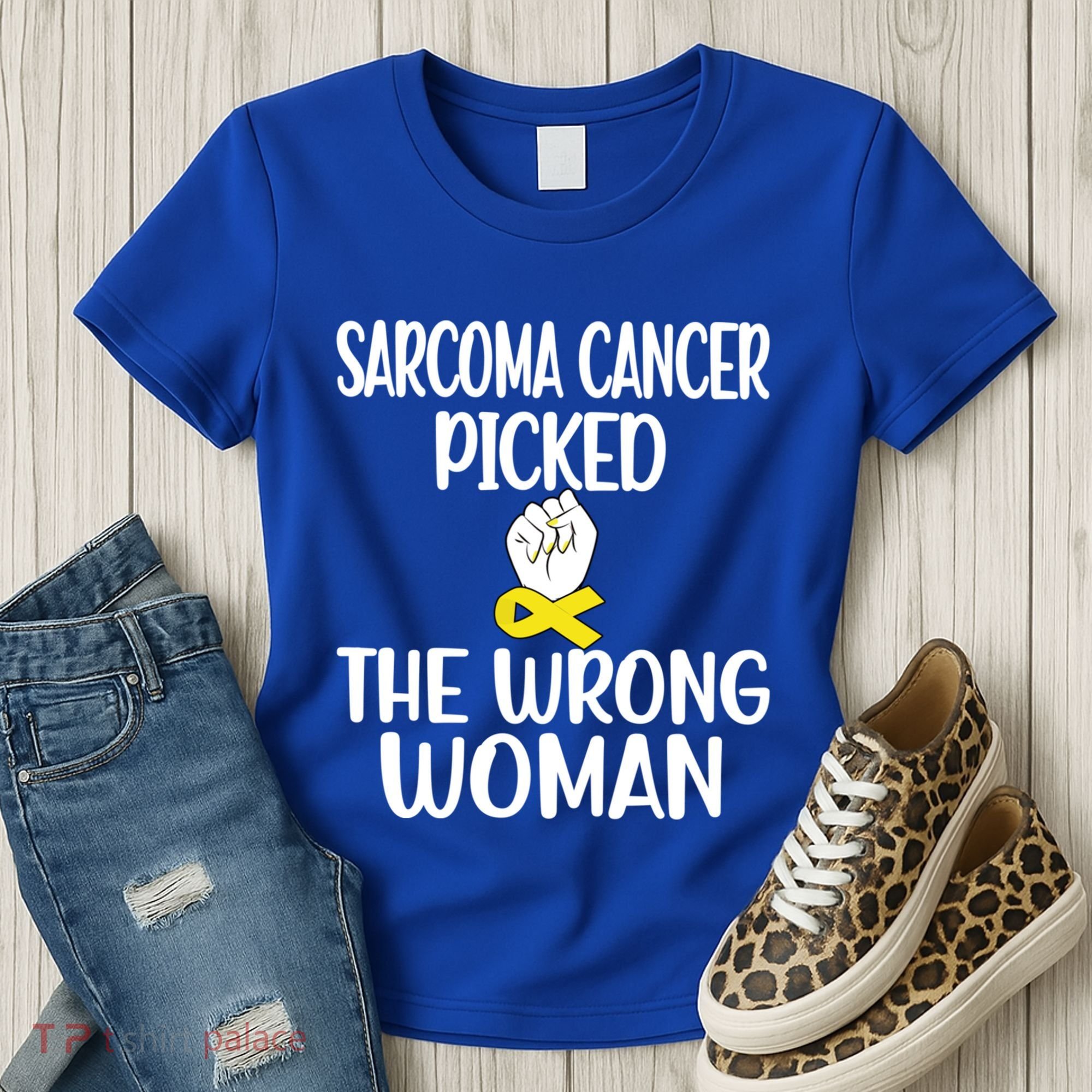 Sarcoma Picked The Wrong Sarcoma Cancer Survivor Cute Gift Women's T-Shirt