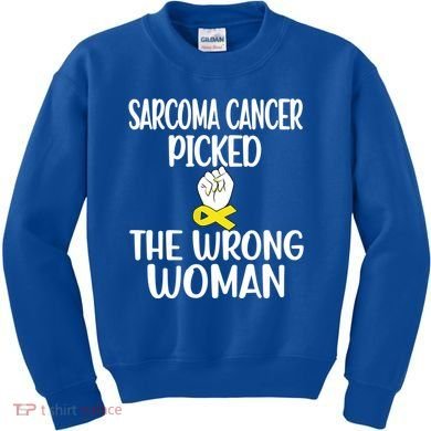 Sarcoma Picked The Wrong Sarcoma Cancer Survivor Cute Gift Kids Sweatshirt