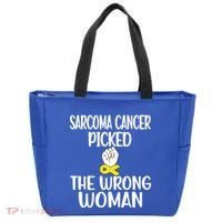 Sarcoma Picked The Wrong Sarcoma Cancer Survivor Cute Gift Tote Bag thumb 0