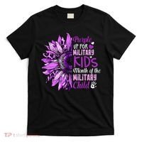 Sunflower Purple Up For Military Ki Ds Military Child Month  T-Shirt thumb 0