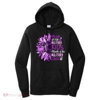 Sunflower Purple Up For Military Ki Ds Military Child Month  Women's Hoodie thumb 0