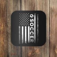Soccer Player USA US American Flag Girls Boys Coaster thumb 0