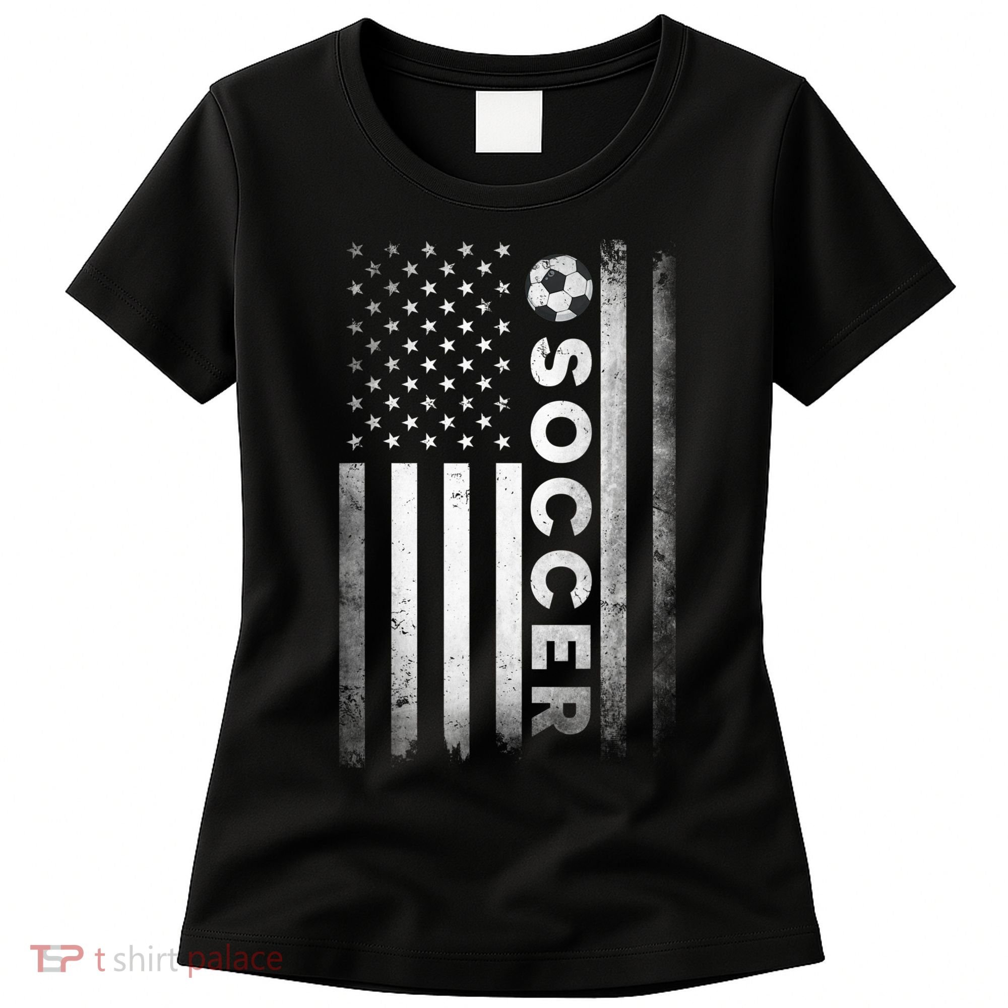 Soccer Player USA US American Flag Girls Boys Women's T-Shirt