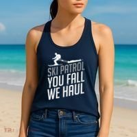 Ski Patrol vinatge You Fall We Haul Skiing Winter Sports Women's Tank Top thumb 2