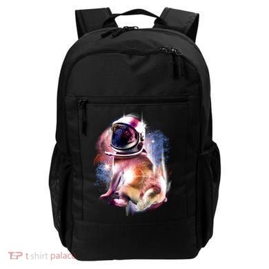 Space Pug Wearing Helmet Backpack