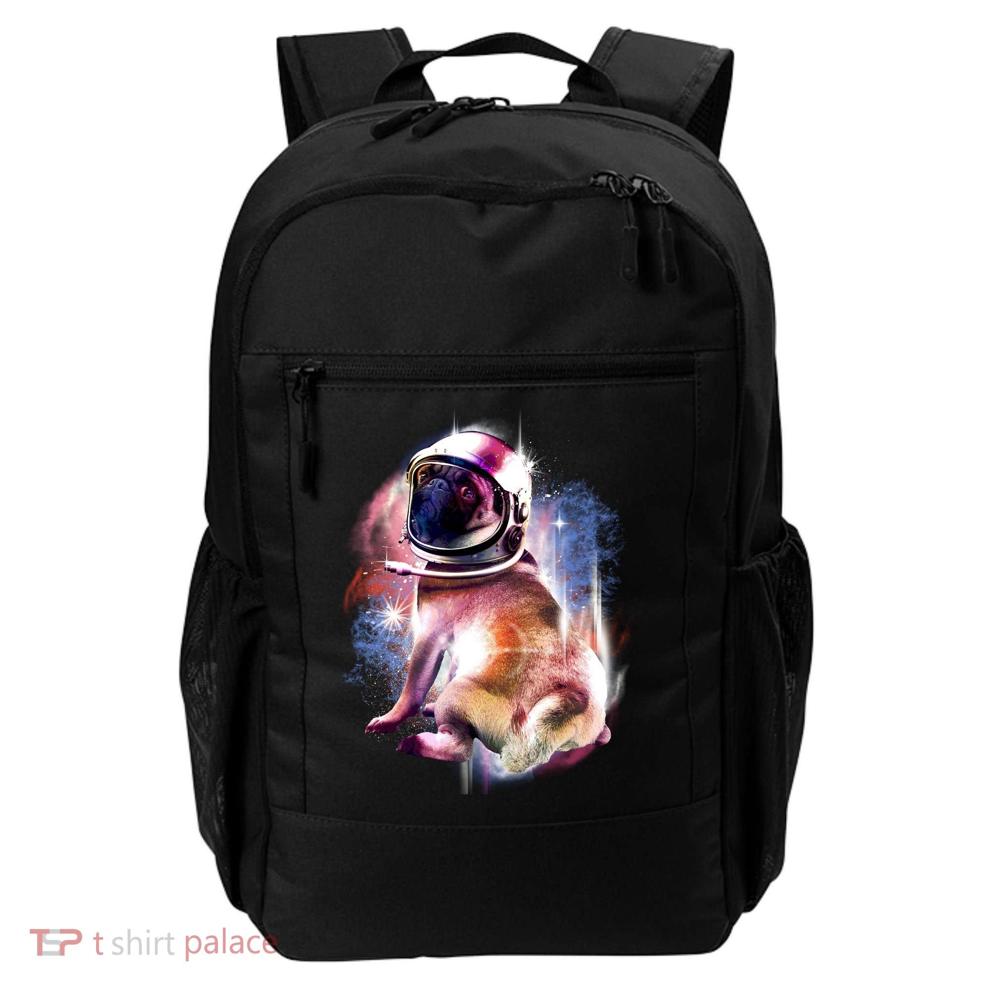 Space Pug Wearing Helmet Backpack
