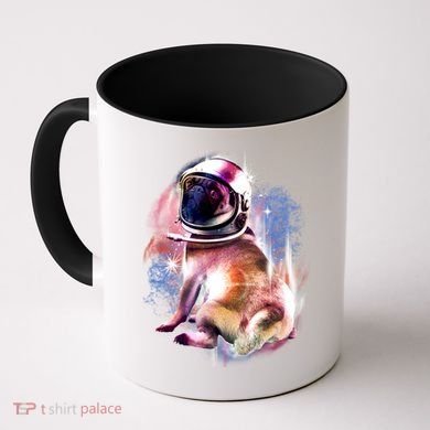 Space Pug Wearing Helmet Coffee Mug