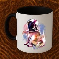 Space Pug Wearing Helmet Coffee Mug thumb 2