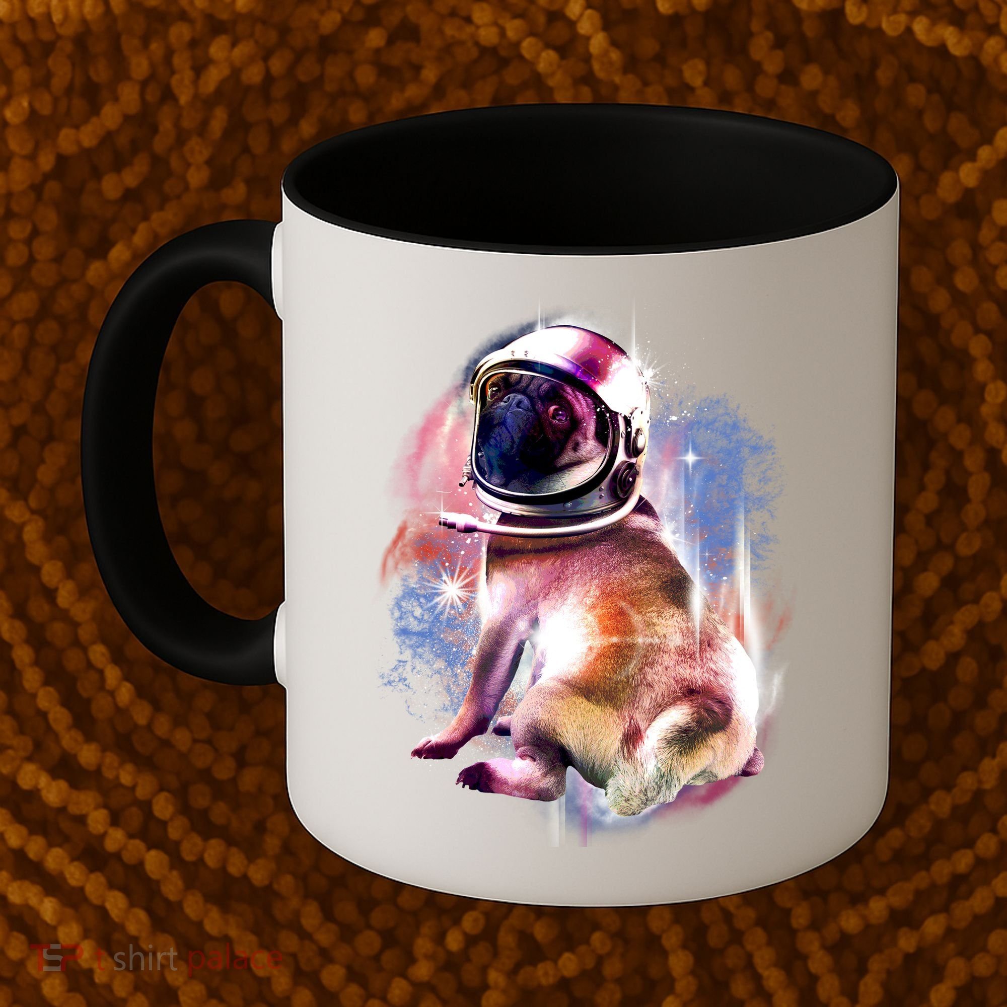 Space Pug Wearing Helmet Coffee Mug