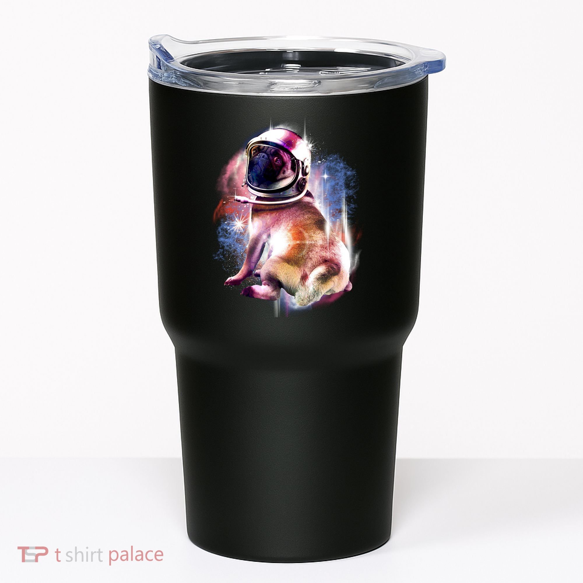Space Pug Wearing Helmet Tumbler