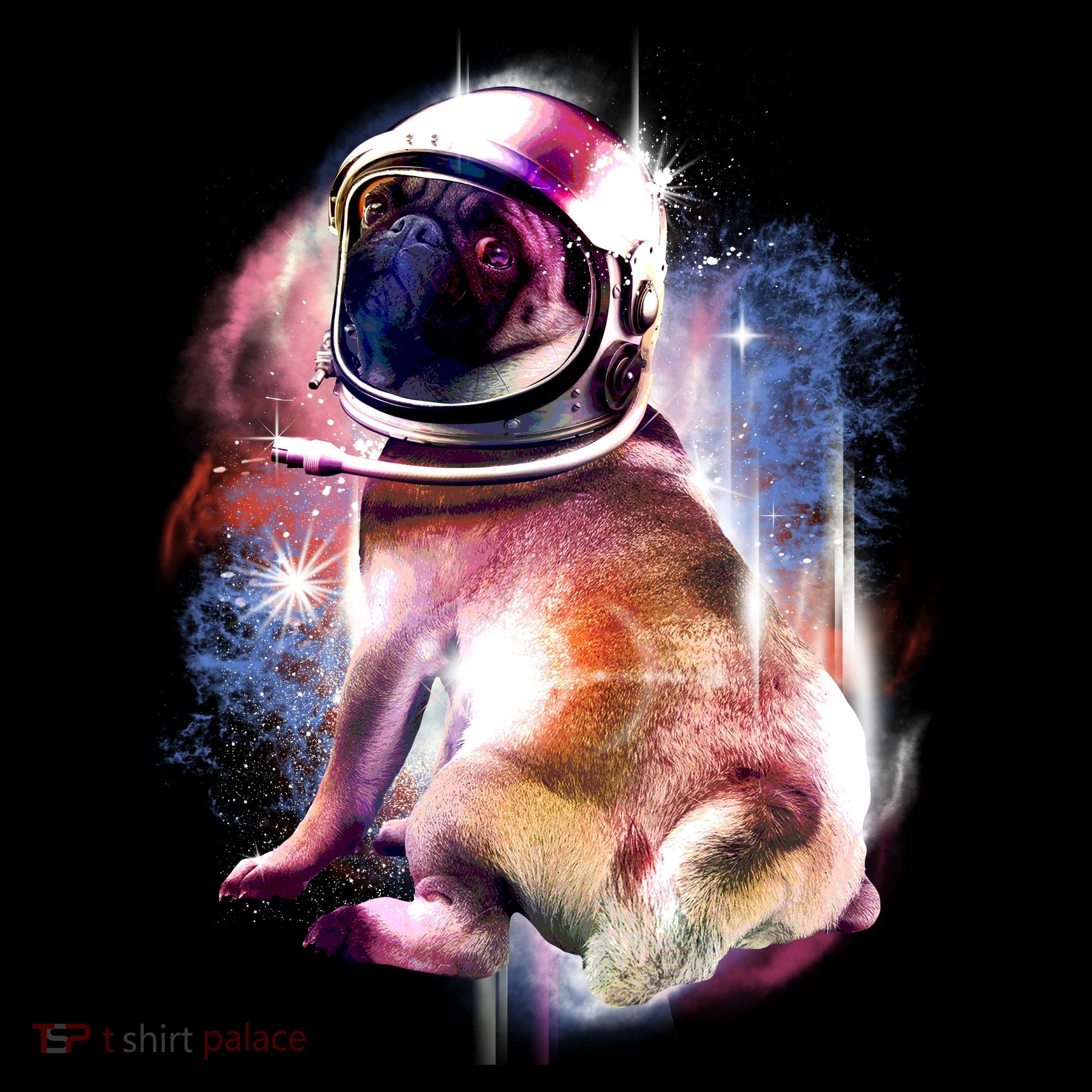 Space Pug Wearing Helmet Ornament
