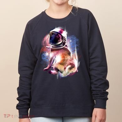 Space Pug Wearing Helmet Women's Sweatshirt